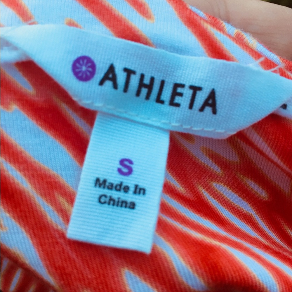Athlete pastel orange and white Fit and Flare Sleeveless Mini Dress - Picture 3 of 10
